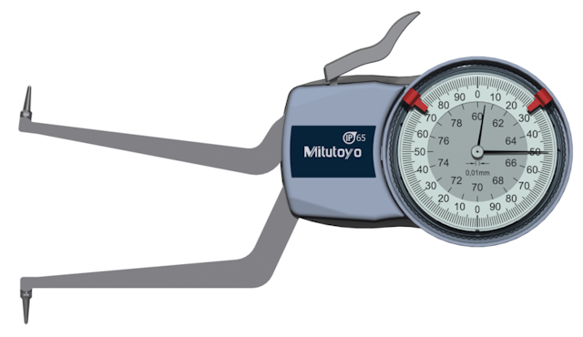 Image of internal dial caliper gauge 60-80mm,0,01mm .