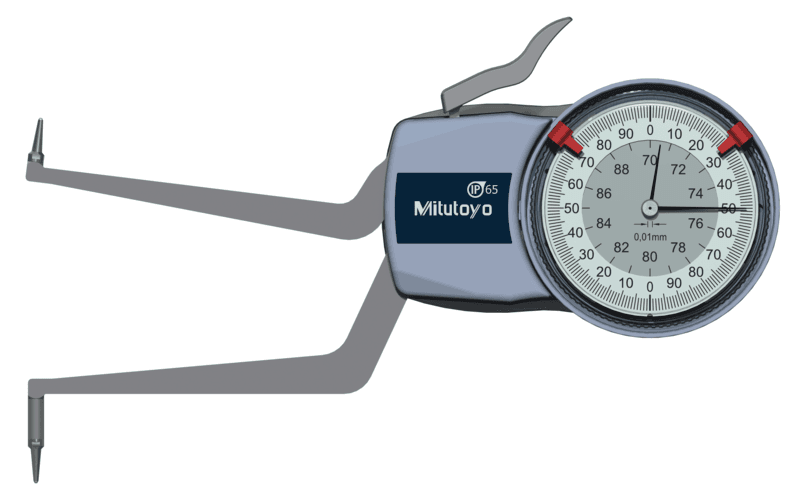 Image of internal dial caliper gauge 70-90mm,0,01mm .
