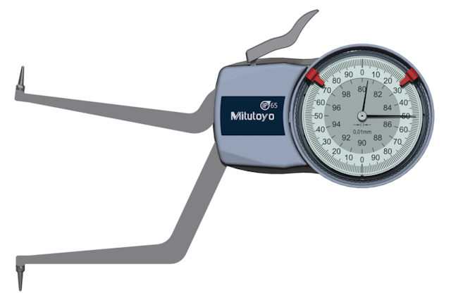 Image of internal dial caliper gauge 80-100mm,0,01mm .