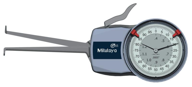 Image of internal dial caliper gauge 0,44565,2",0,0005" .