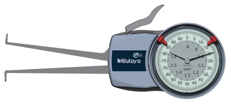 Image of internal dial caliper gauge 0,44569,6",0,0005" .