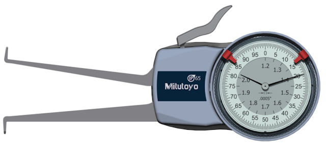 Image of internal dial caliper gauge 1,2-2",0,0005" .