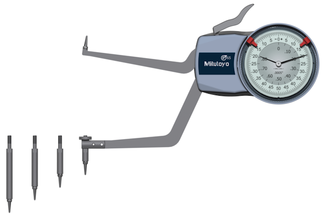 Image of internal dial caliper gauge 3,44687,6",0,0005" .