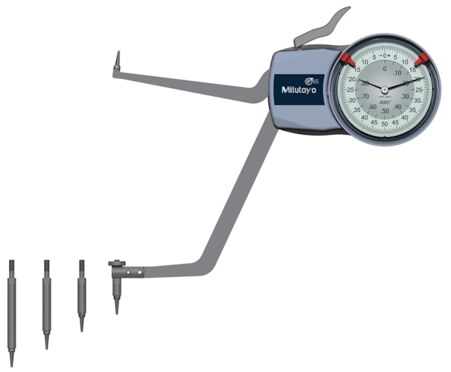 Image of internal dial caliper gauge 5,44744,2",0,0005" .