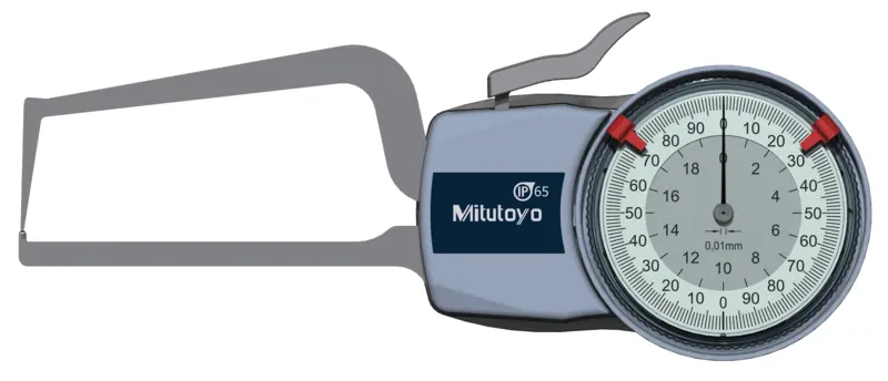 Image of external dial caliper gauge 0-20mm,0,01mm .
