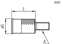 Technical Image of contact element flat, m2,5x0,45d=5mm, 10mm length, steel, metric .