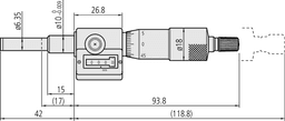 Technical Image of digit micrometer head 0-1" .