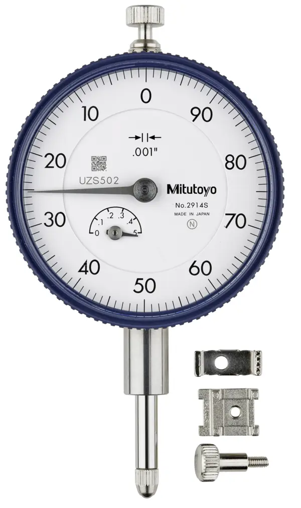 Image of dial indicator, lug back, agd/ansi 0,5",0,001", reverse reading .