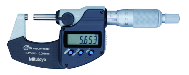 Image of IP65 digimatic micrometer with data uutput, series 293.
