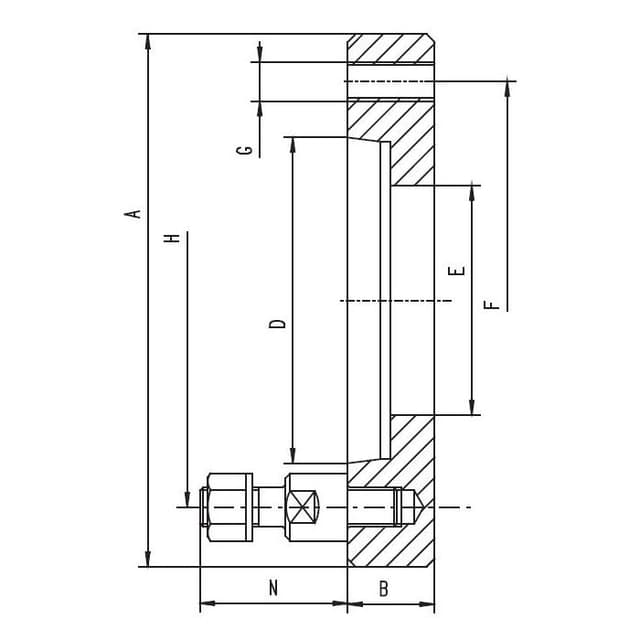 ADAPTER FOR LATHE CHUCK 8237-200-6