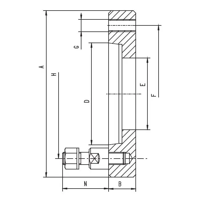 ADAPTER FOR LATHE CHUCK 8237-250-8