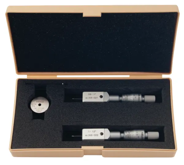 Image of 3-point internal micrometer holtest set 0,08-0,12" (2 pcs.) .