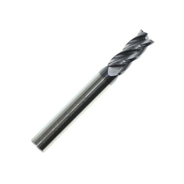 Image of an E454 series 4 flute end mill milling cutter.