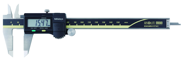 Image of digital abs aos caliper 0-150mm, blade, thumb roller, data outp. .