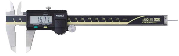 Image of digital abs aos caliper 0-150mm, rod, thumb roller, data outp. .