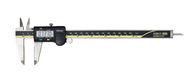 Image of digital abs aos caliper, id/od carb. ja. in/met., 0-8", blade, thumb r., w/o outp .
