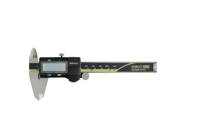 Image of digital abs aos caliper inch/metric, 0-4", rod, thumb r., outp. .