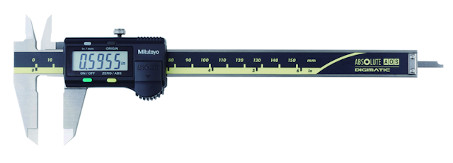 Image of digital abs aos caliper inch/metric, 0-6", blade, w/o output .