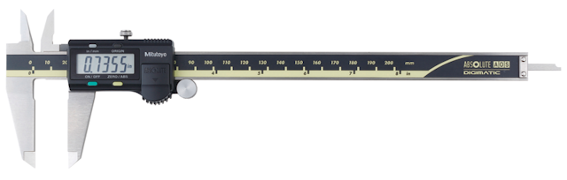 Image of digital abs aos caliper inch/metric, 0-8", thumb r., w/o output .