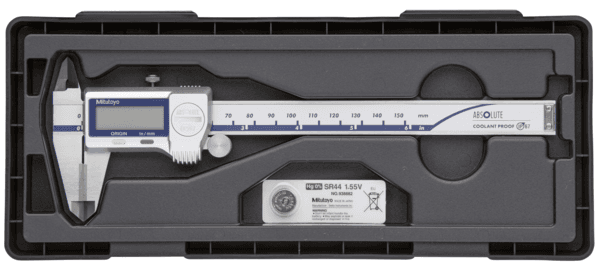 Image of digital abs caliper coolantproof ip67 in/met, 0-6", thumb ro, id/od carb. ja. .