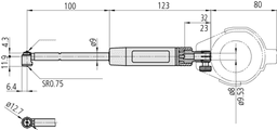 Technical Image of 2-point inside measuring instrument bore gauge, 18-150mm,0,01mm .