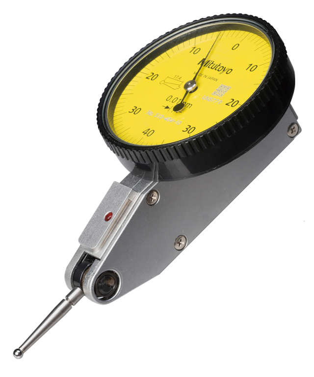 Image of dial test indicator, horizontal type 0,8mm,0,01mm, 4/8mm stem, with bracket .