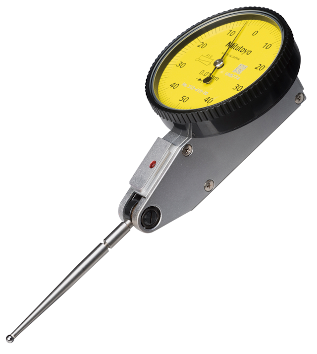 Image of dial test indicator, horizontal type 1mm,0,01mm, 4/8mm stem, with bracket .