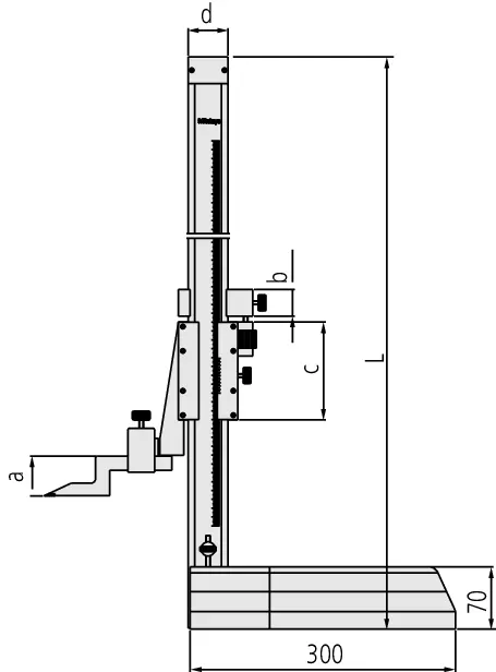 Technical Image of vernier height gauge 0-1500mm .