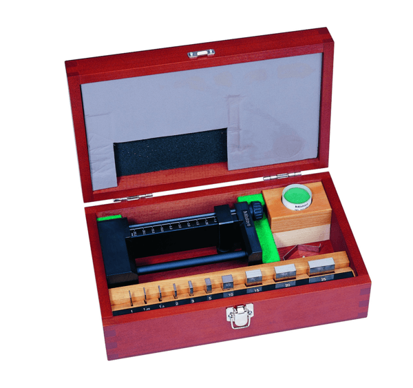 Image of gauge block set, metric, ins. cert., iso .