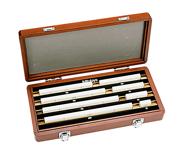 Image of gauge block set, metric, ins. cert., iso 8 blocks, grade 1, ceramic .