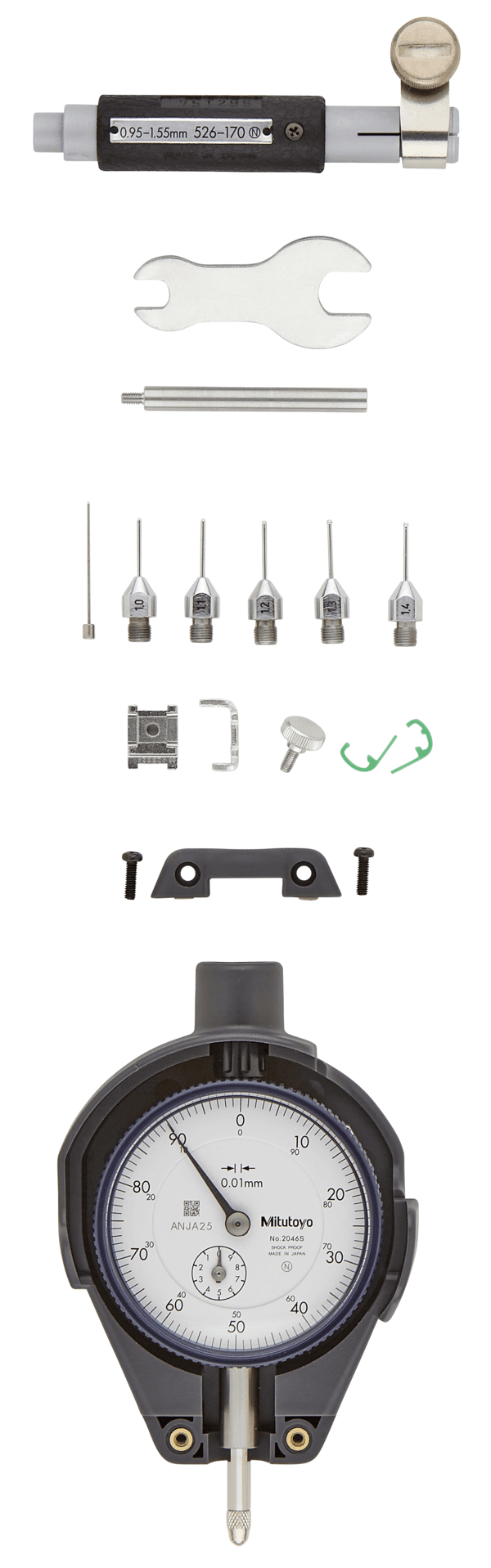Image of bore gauge for extra small holes 0,95-1,55mm,0,01mm .