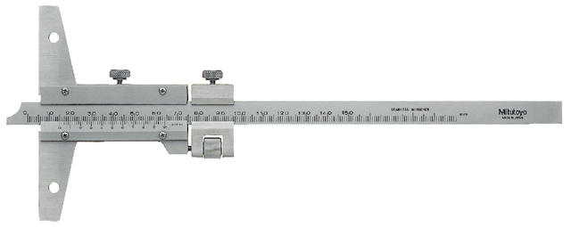 Image of vernier depth gauge 0-150mm,0,02mm, fine adjustment .
