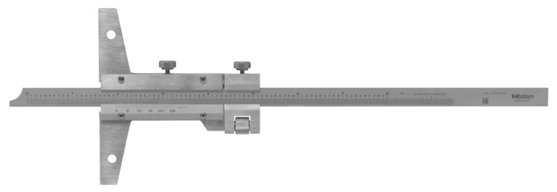Image of vernier depth gauge 0-8", with fine adjustment .