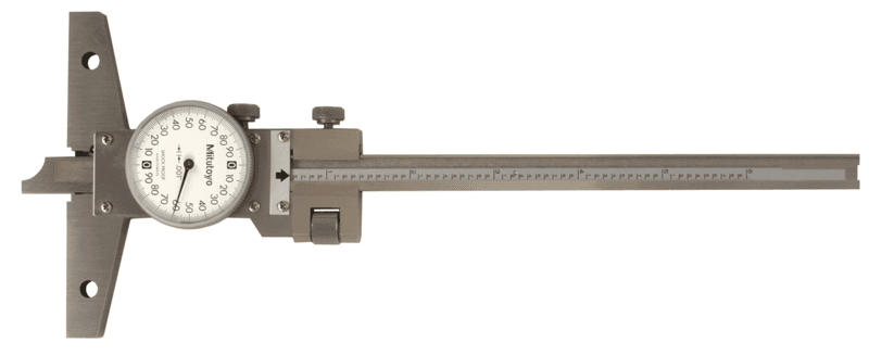 Image of dial depth gauge 0-6", with fine adjustment .