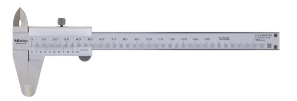 Image of vernier caliper with depth meas. rod 0-150mm,0,05mm, metric .