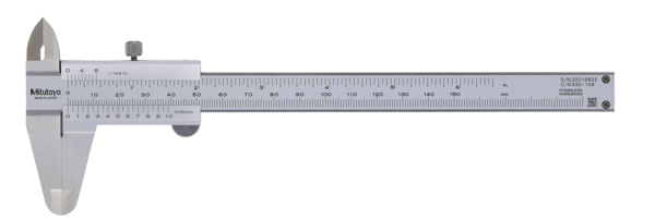 Image of vernier caliper 0-150mm/0-6",0,05mm, metric/inch .