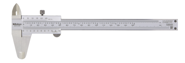 Image of vernier caliper 0-150mm/0-6",0,02mm, metric/inch .