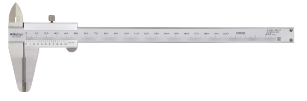 Image of vernier caliper,carbide jaw outs. 0-200mm,0,05mm, metric .