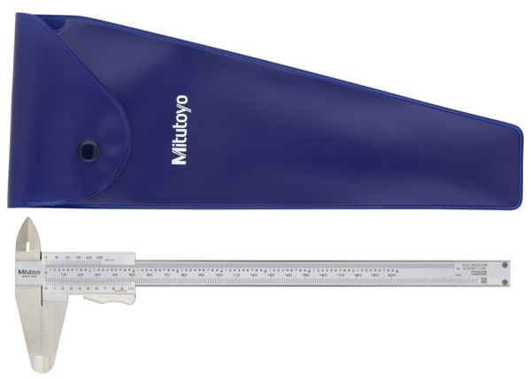 Image of vernier caliper with thumb clamp 0-200mm/0-6",0,02mm, metric/inch .