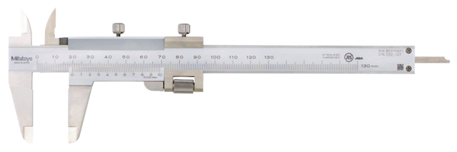 Image of vernier caliper, fine adjustment 0-130mm,0,02mm, metric .