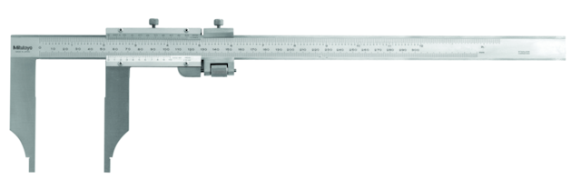 Image of vernier caliper, long jaw, fine adjust. 0-300mm,0,02mm, metric/inch .