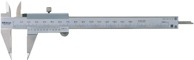 Image of vernier point caliper 0-150mm,0,05mm, metric .