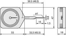 Technical Image of dial tension gauge 0,3n-3n,0,1n graduation .