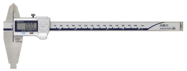 Image of digital abs caliper nib style/std. jaws ip67, inch/metric, 0-8"/0-200mm .
