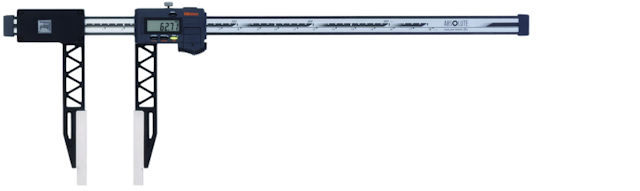 Image of digital abs carb. fibre caliper long jaw inch/metric, 0-18", ip66 .