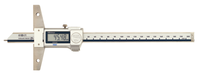 Image of digital abs depth gauge ip67, pin type inch/metric, 0-8"/0-200mm .