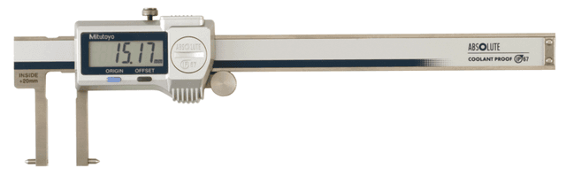 Image of digital abs inside point jaw caliper 20,1-170mm, ip67, thumb roller .