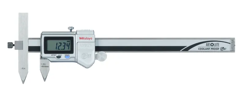 Image of digital abs offset centerline caliper inch/metric,0,404-6,4", ip67, thumb roller .
