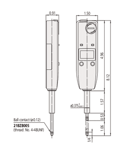 Technical Image of digital indicator id-u, ansi/agd inch/metric, 1",0,0005"/0,01mm .