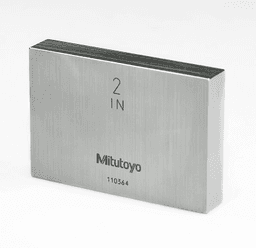 Image of gauge block, inch, inspection cert. bs, grade 1, steel,0,2" .